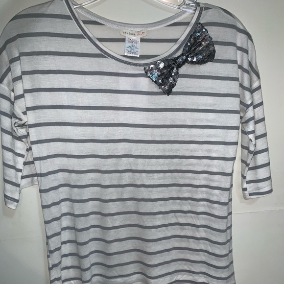 “Chelsea Girls” Girls Striped tee 3/4 Sleeve NIP☘️ - Picture 3 of 8